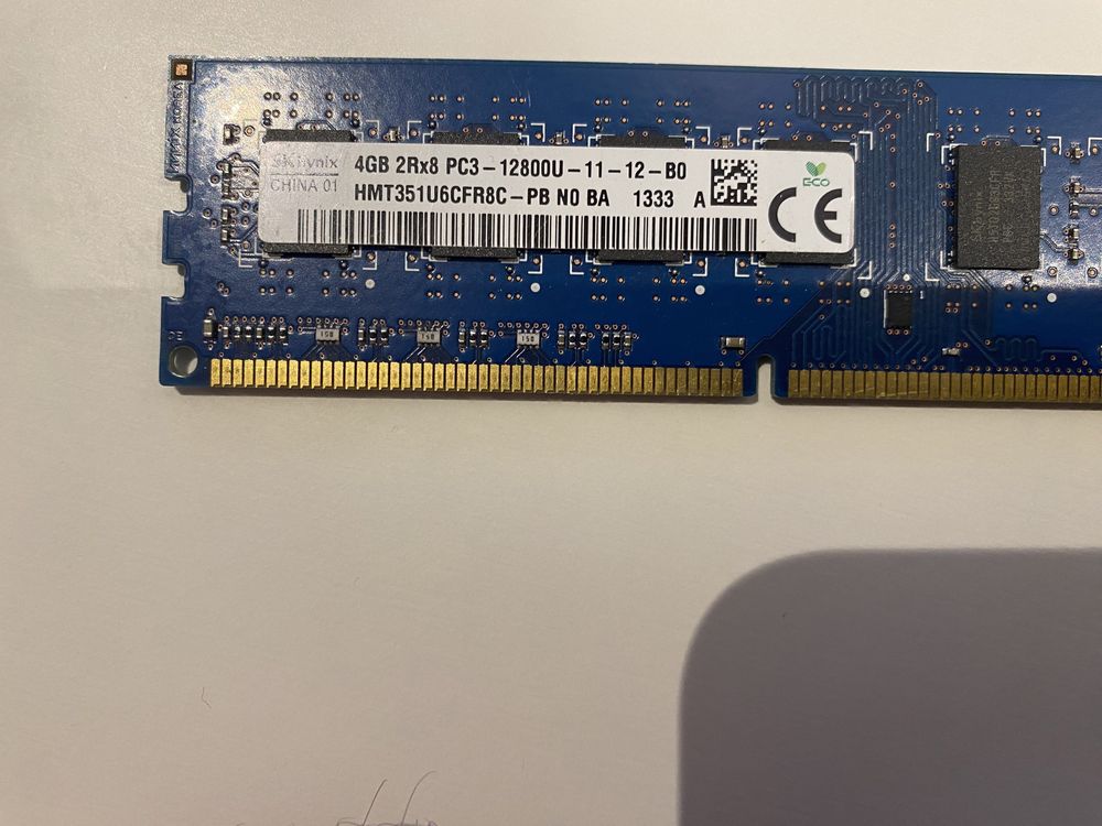 Memorie Desktop SK Hynix 4GB DIMM, DDR3, 1Rx8, PC3-12800U, bulk