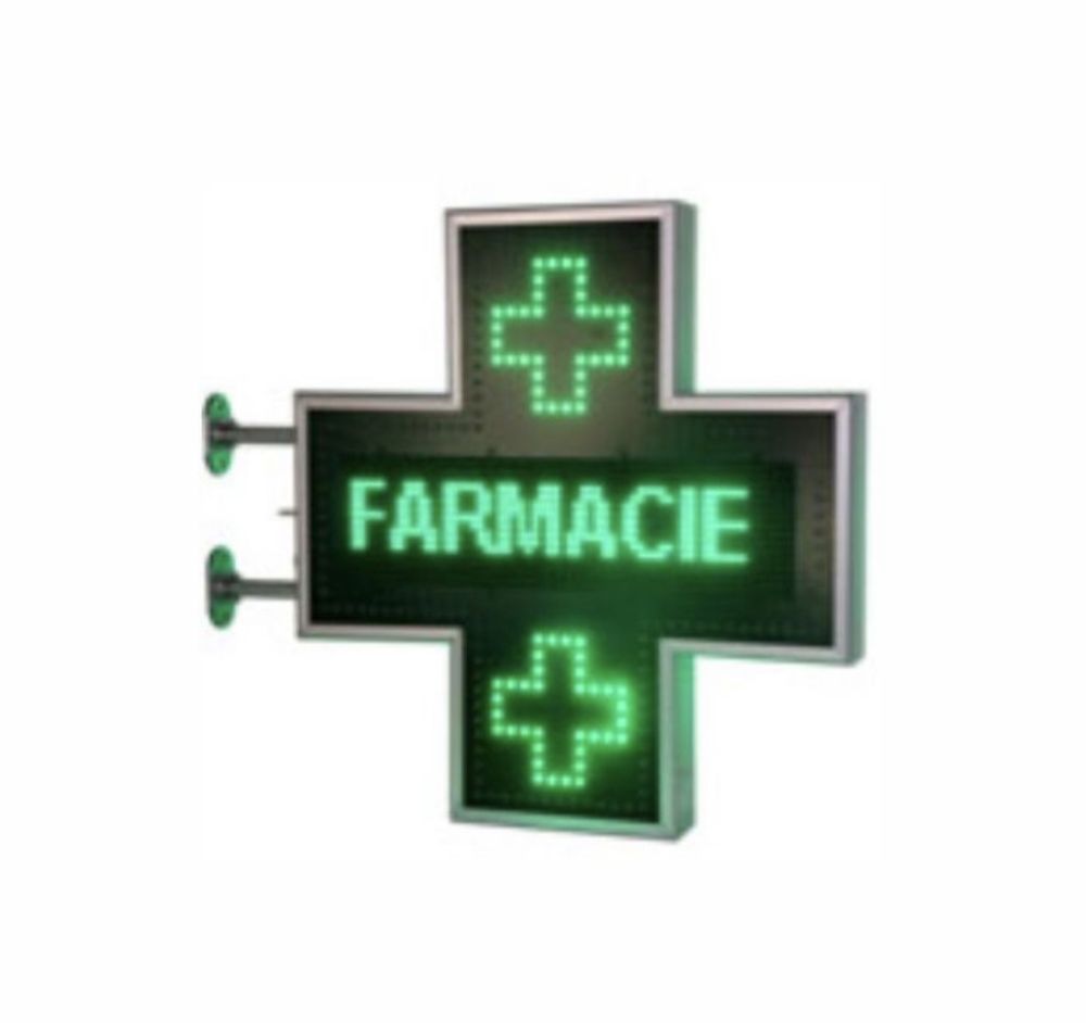 Cruce de farmacie cu afisaj si termometru LogoPrint