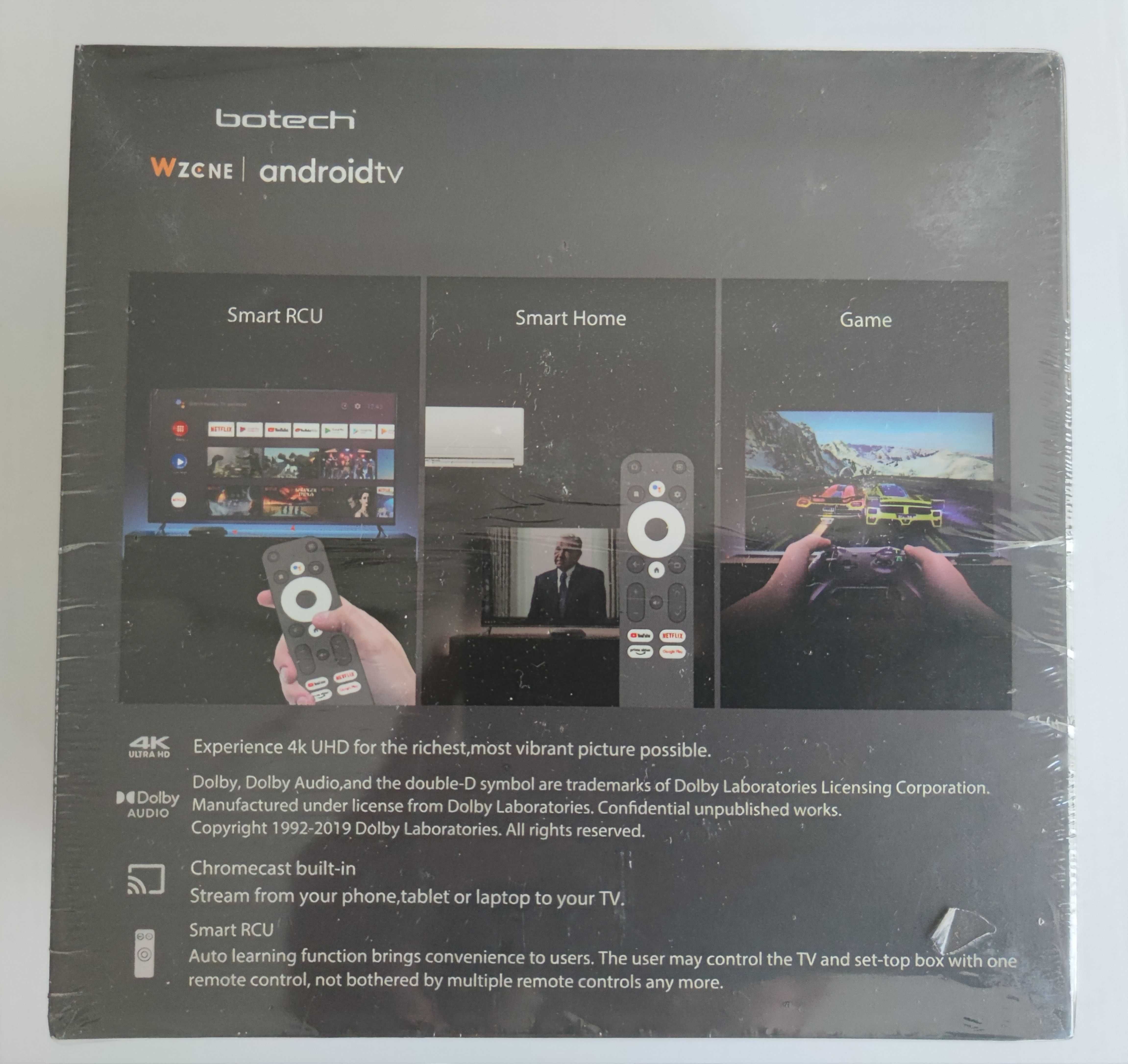 TV Box, Botech Wzone 4K, Android TV/ Андроид ТВ 12, Netflix, НОВ
