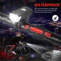 Set lumini LED fata spate bicicleta  incarcare USB