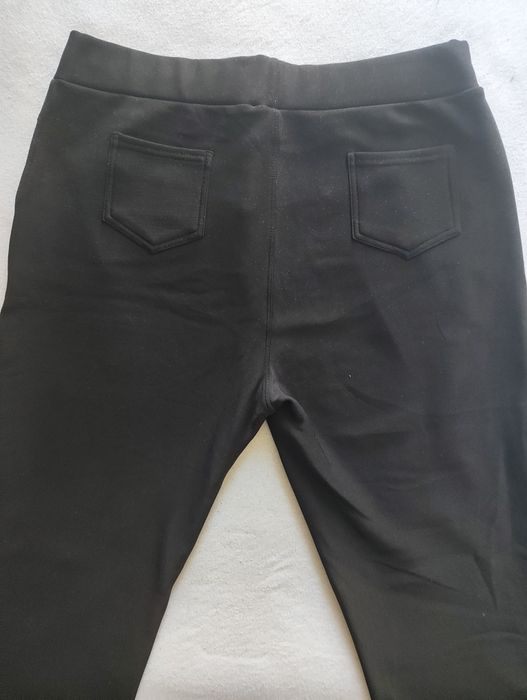 Pantaloni xxl negri iarna pufosi in interior