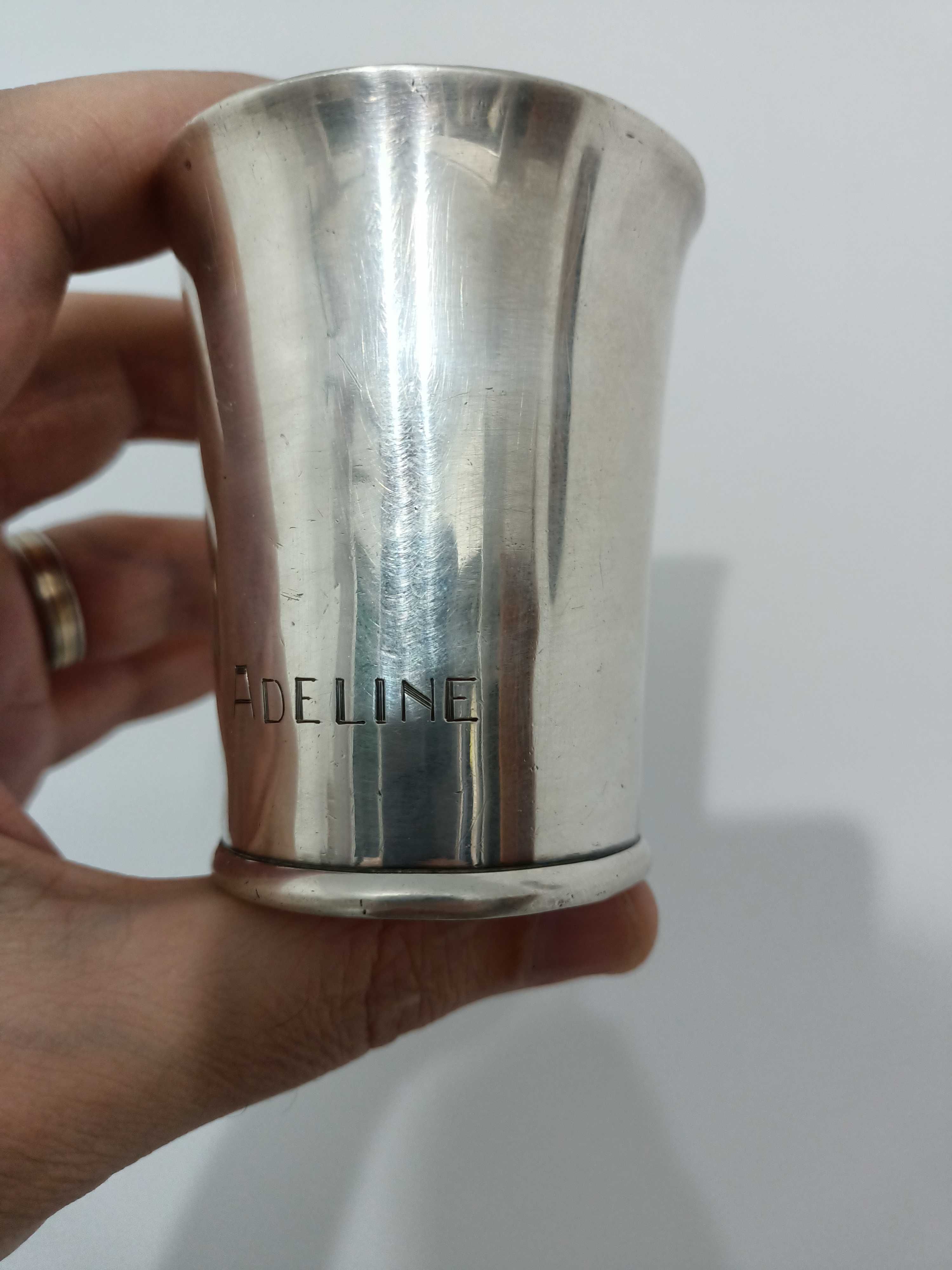 Pahar argint masiv, marcaj minerva - puritate 950‰, Franta, 95 grame