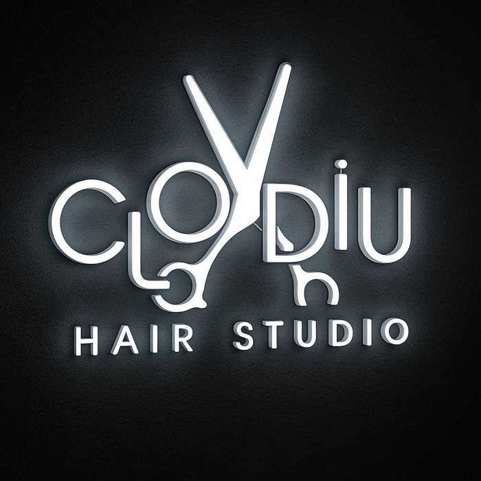 Logo/Sigla pentru frizerie, gene, unghii