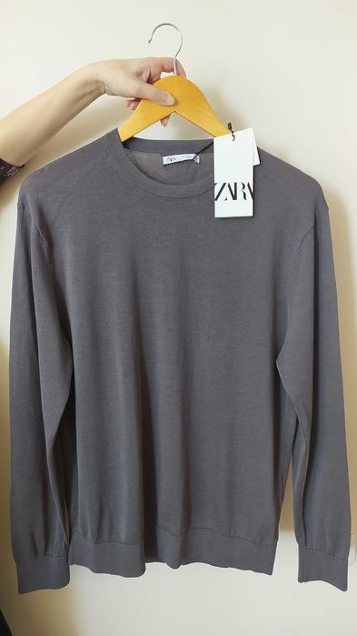 Мъжка блуза Zara, размер S, сива