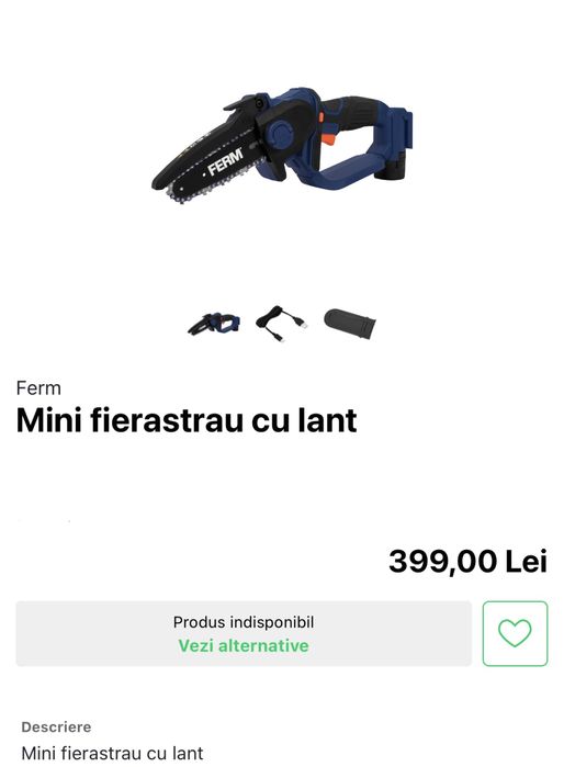 Ferm mini fierastrau electric 12 V