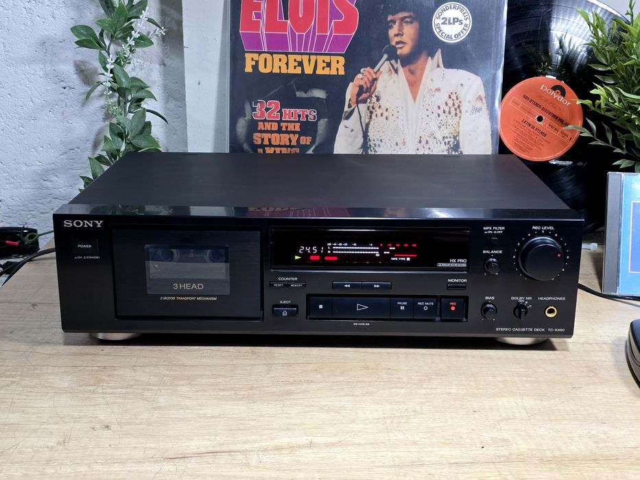 Casetofon deck SONY TC-K490, 3 head, hifi stereo, bias adjust,  Japan