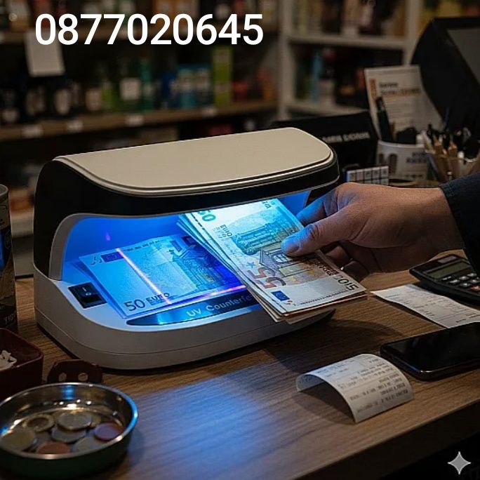 Детектор за банкноти, с батерия, UV LED светлина, проверка на банкноти