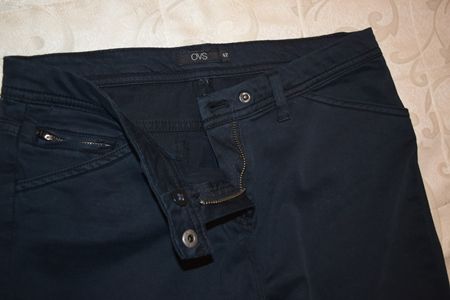 Pantalon femei, tip blug, pe bleumarin inchis, model frumos