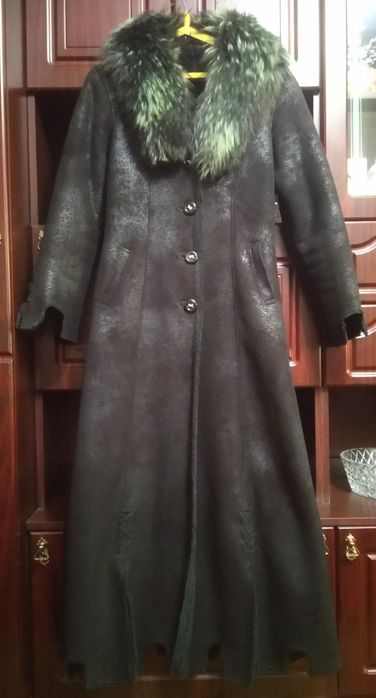 Пальто дублёнка длинное 46(L) размер