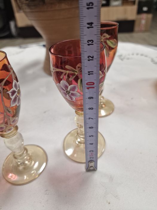 Set sticla si pahare din cristal Bohemia