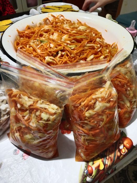 Карейски салат свежи уйден жасалган