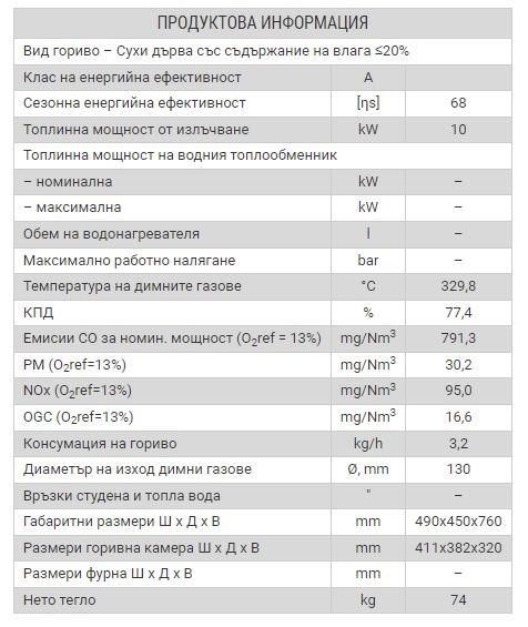 Камина PRITY K12