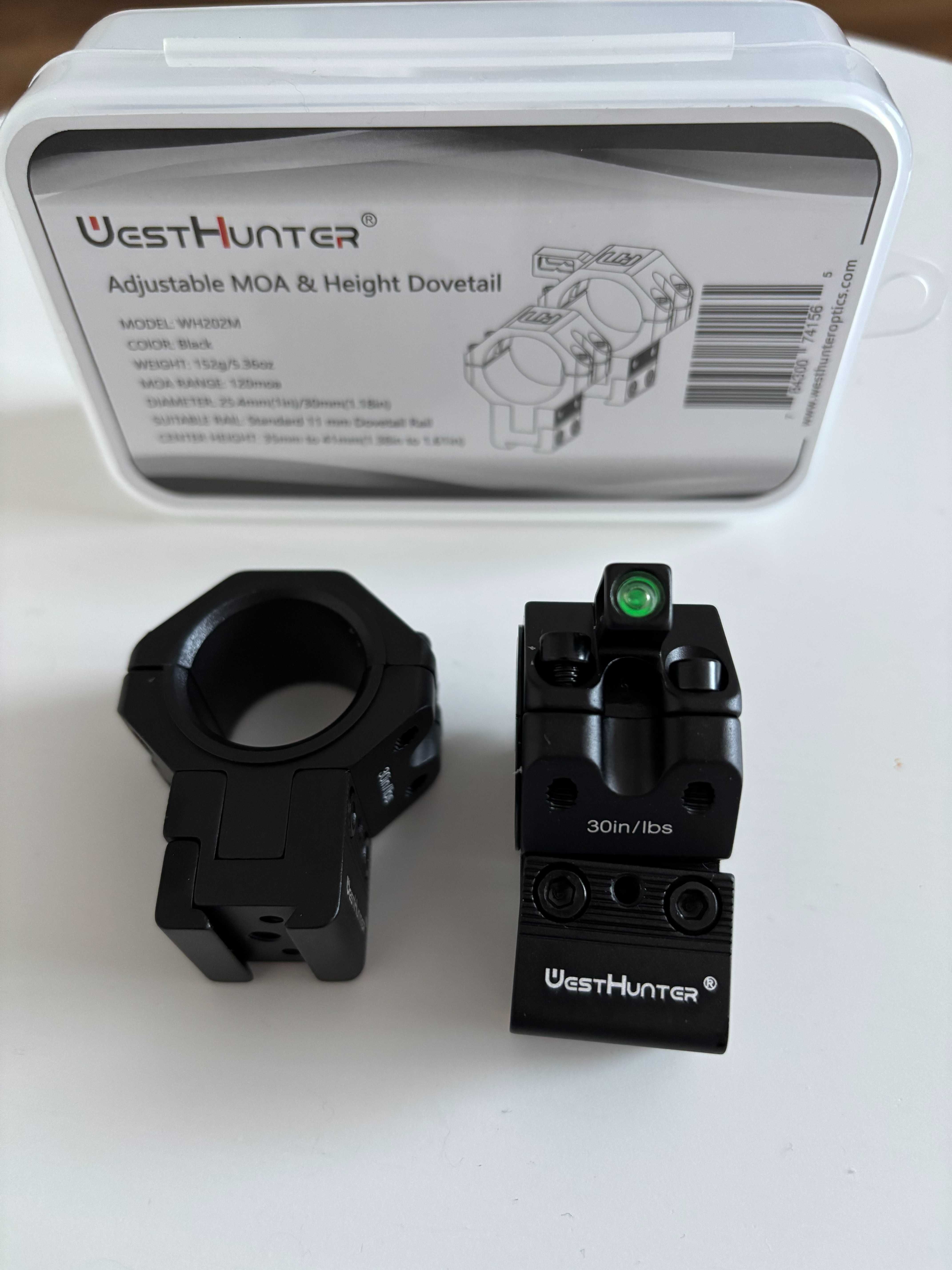 Inele Prindere Westhunter Reglabile pe MOA și Înălțime (30MM) Dovetail