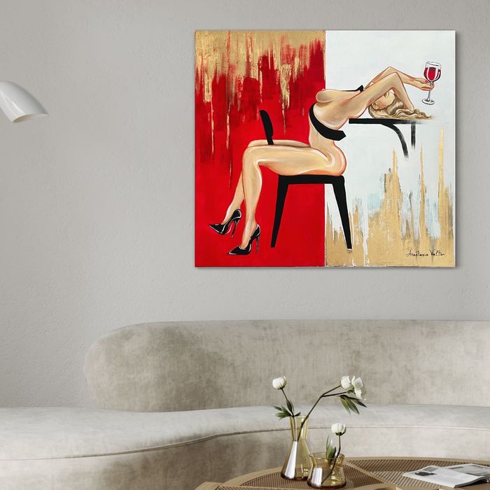 Интериорна картина, акрил върху платно