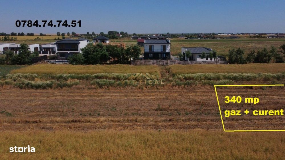 Teren cu gaz si curent - comuna Berceni