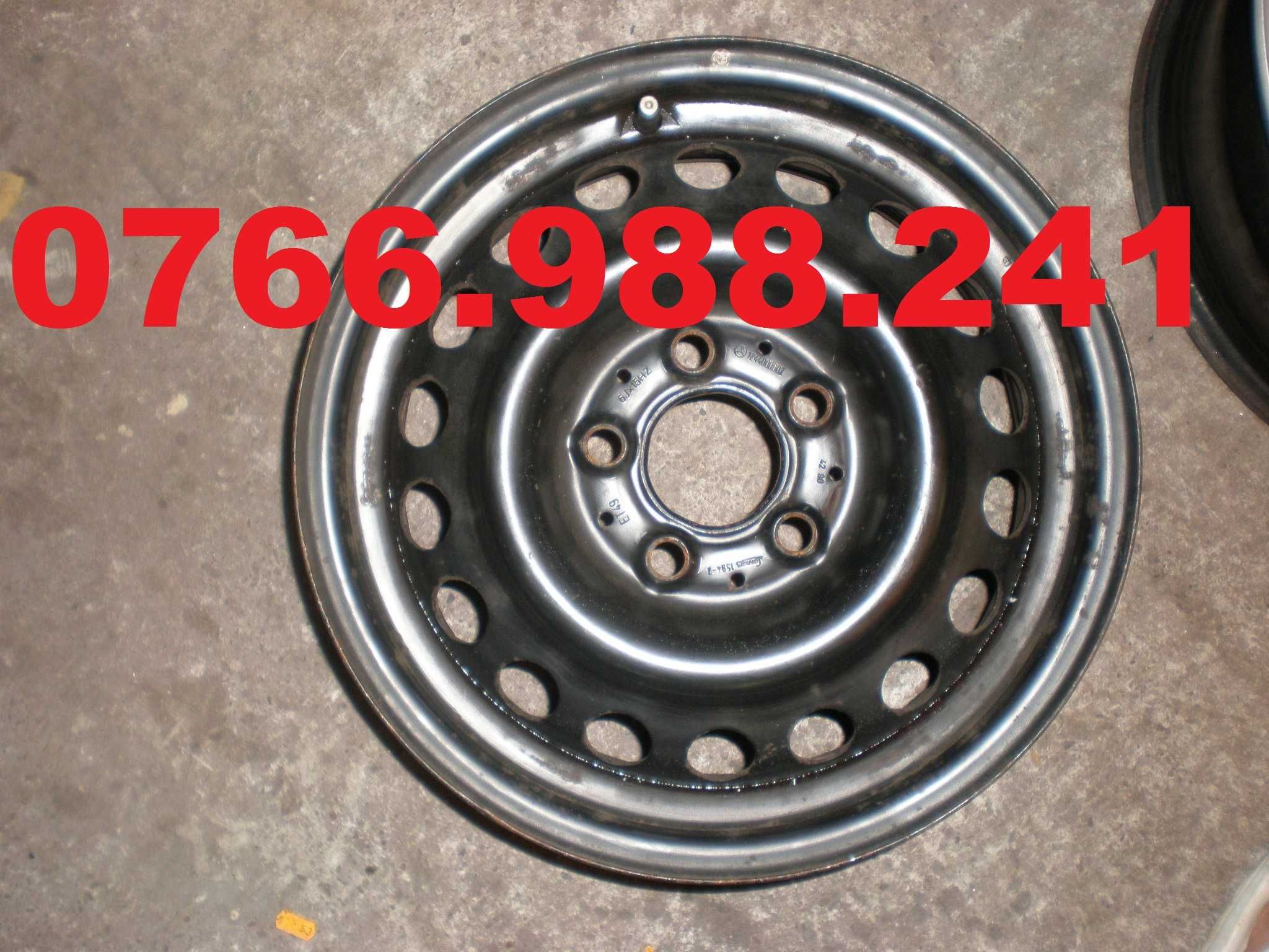 Vand 4 jante pe 15" pentru mercedes A,B,C,E prindere 5x112 pret 400lei