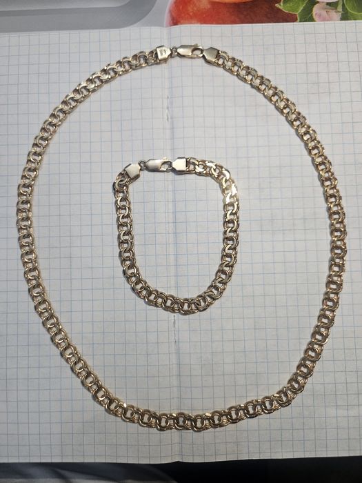 Tilla tros va braslet sotiladi proba 585 gram 53.75 sotiladi o‘zimniki