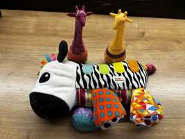 Zebra pian Lamaze + 2 x maracas girafa