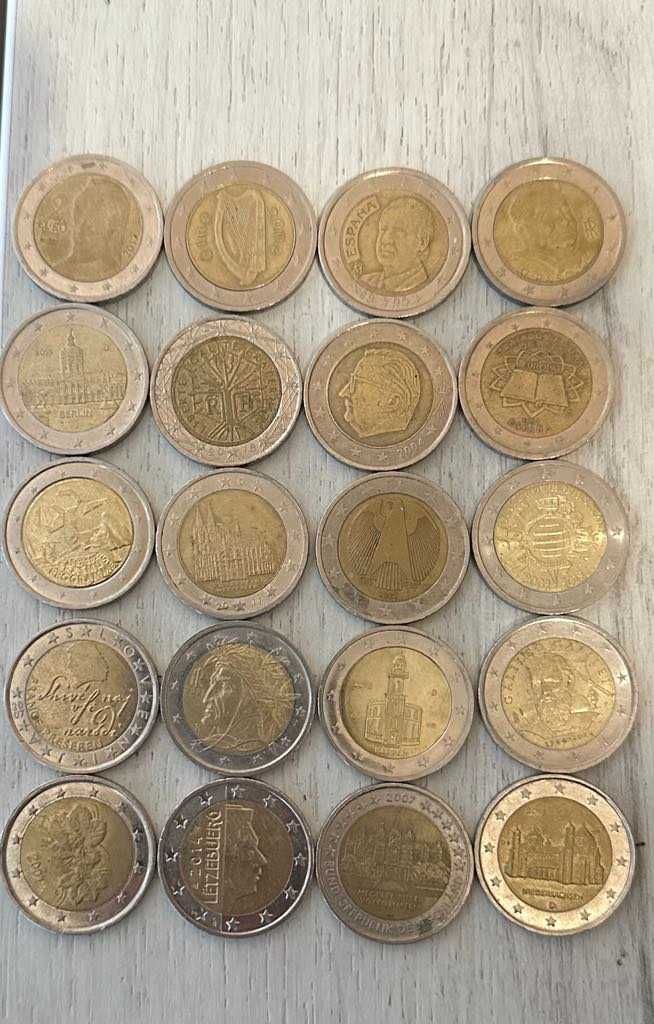 Рядка Колекция от Евро монети (2евро)  22монети