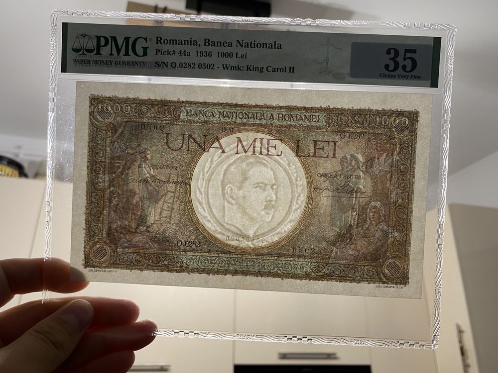Bancnota 1000 lei 1936 PMG rara