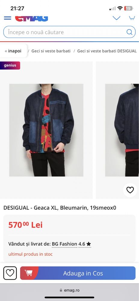 Geaca Desigual mărimea XL