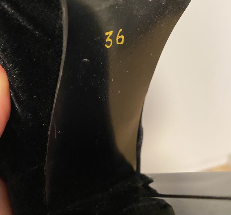 Cizme lungi catifea Diva Charms