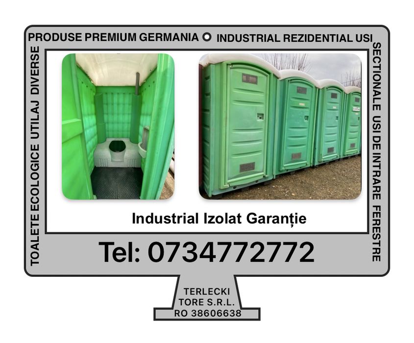 TOALETA PREMIUM ECOLOGICA industrial izolat vidanjabil dixi GARANTIE