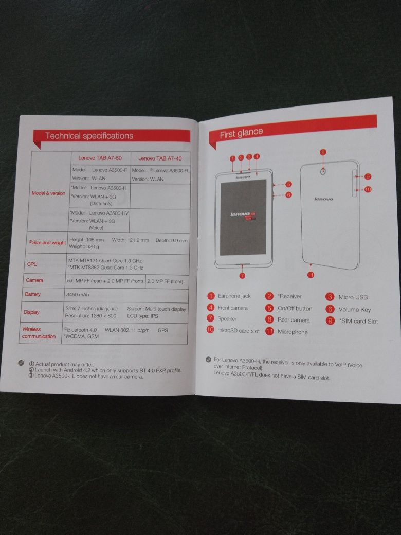 Таблет Lenovo A7