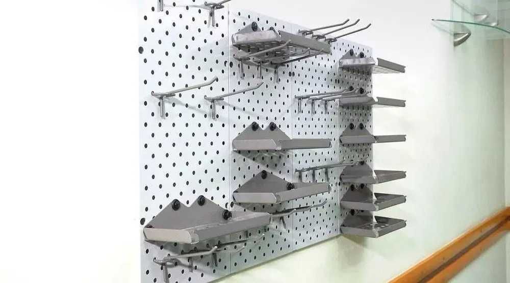 Панель перфорированная, настенная, для магазина и склада aspp