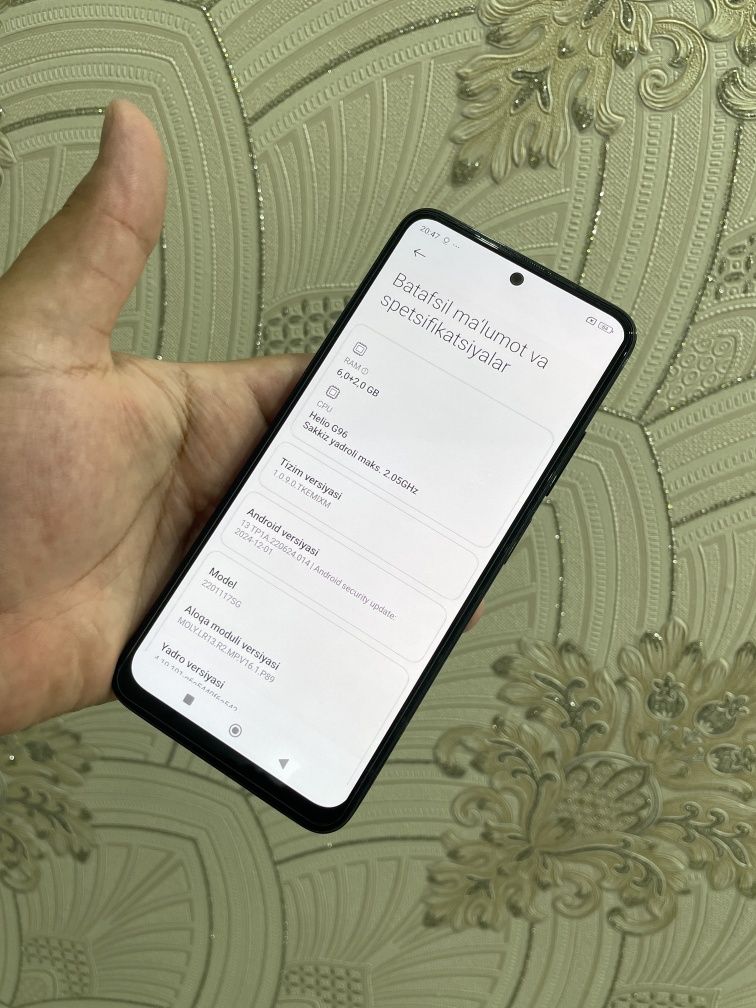 Redmi Note 11S Ideal holatda 6+2/128gb Aybi yoq