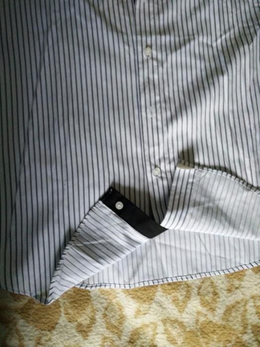 Camasa maneca scurta GAMA, SLIM, gri perle cu dungi gri si negre, NOU