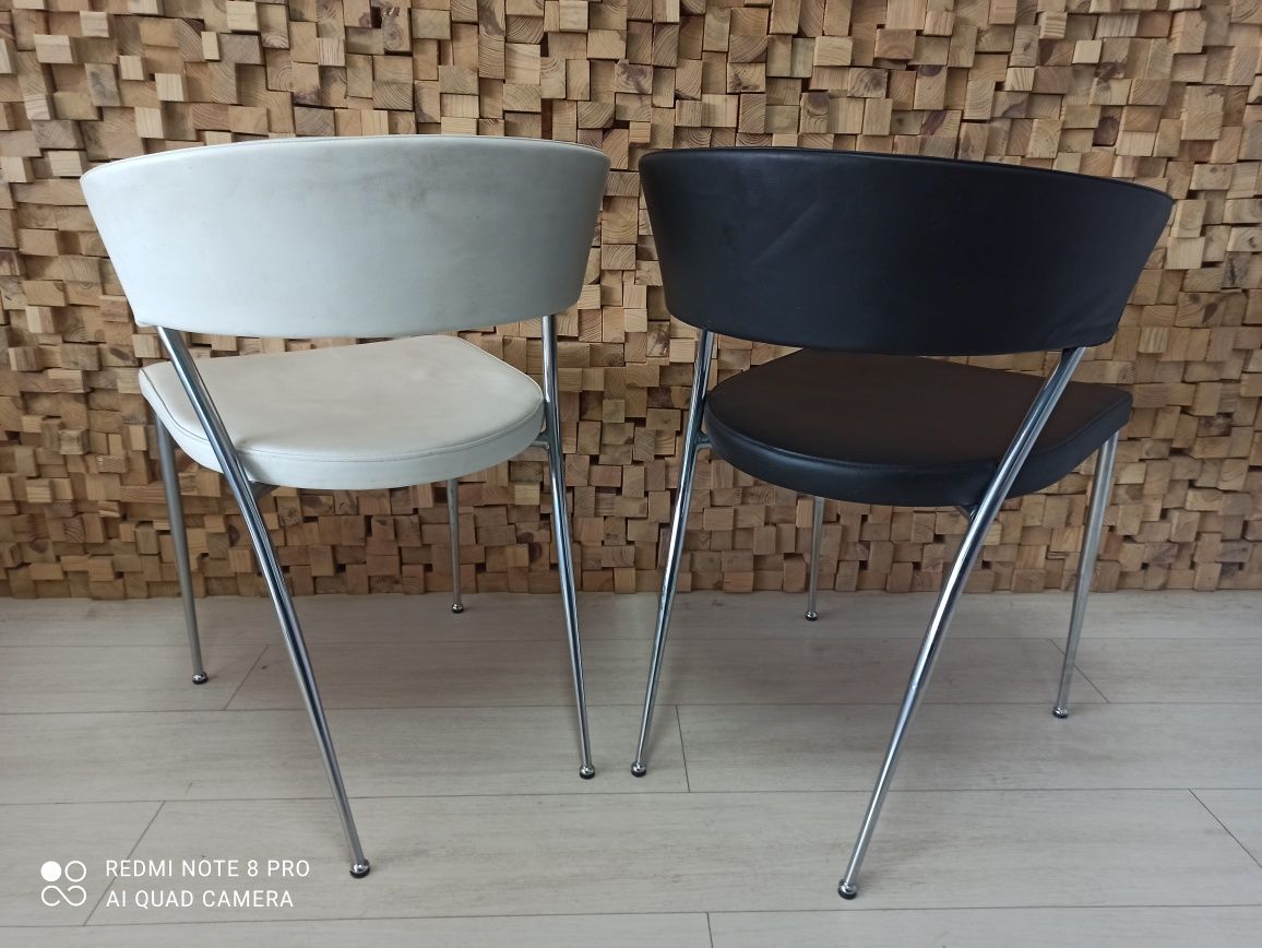 Кожени столове два броя Ilva design