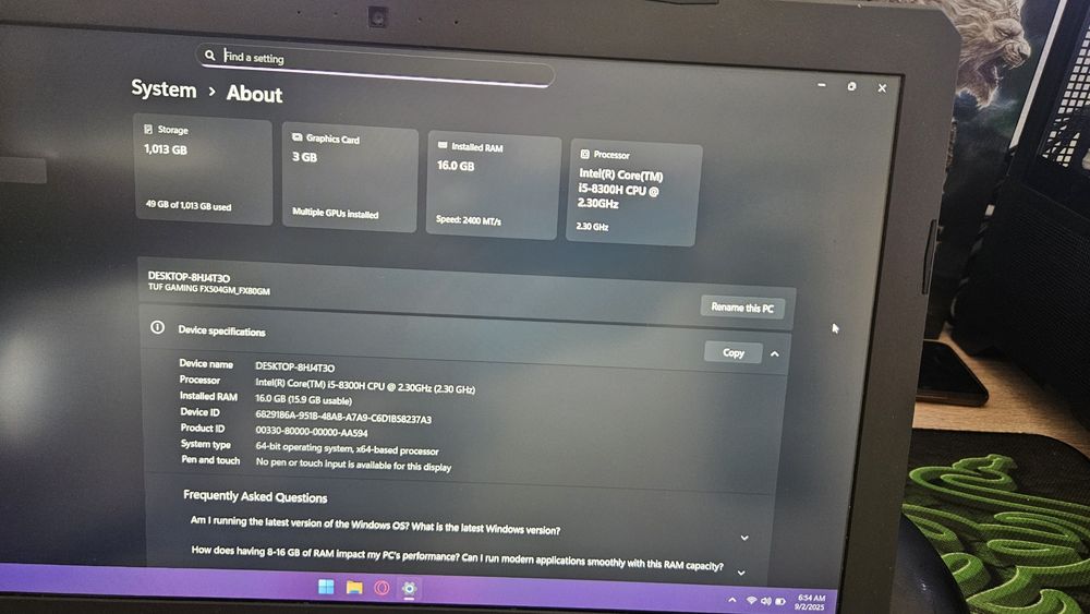 Laptop ASUS TUF Gaming FX504GM