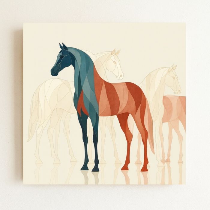 Картина маслом ручной работы. Топот, символ 2026 г