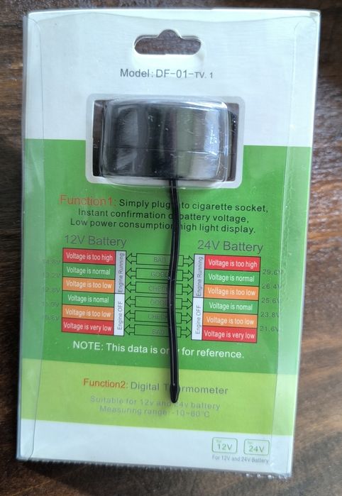 Monitorizare baterie si termometru