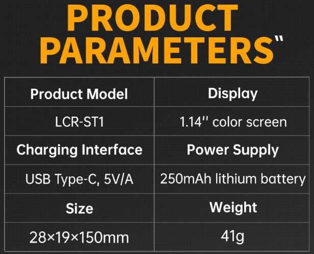 Тестер для SMD элементов FNIRSI LCR-ST1, новый