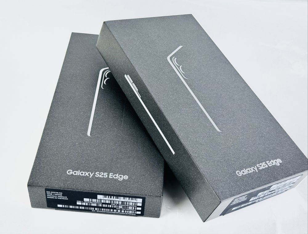 НОВ! Samsung Galaxy S25 Edge 5G 256GB 12RAM Jet Black 2г. Гаранция!