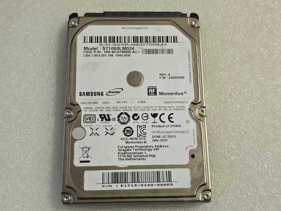 Hard Disk Laptop Seagate Momentus Thin  1TB, 5400rpm, 8MB, SATA 2