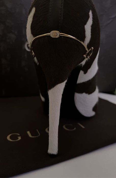 PANTOFI GUCCI originali, noi din blana de ponei