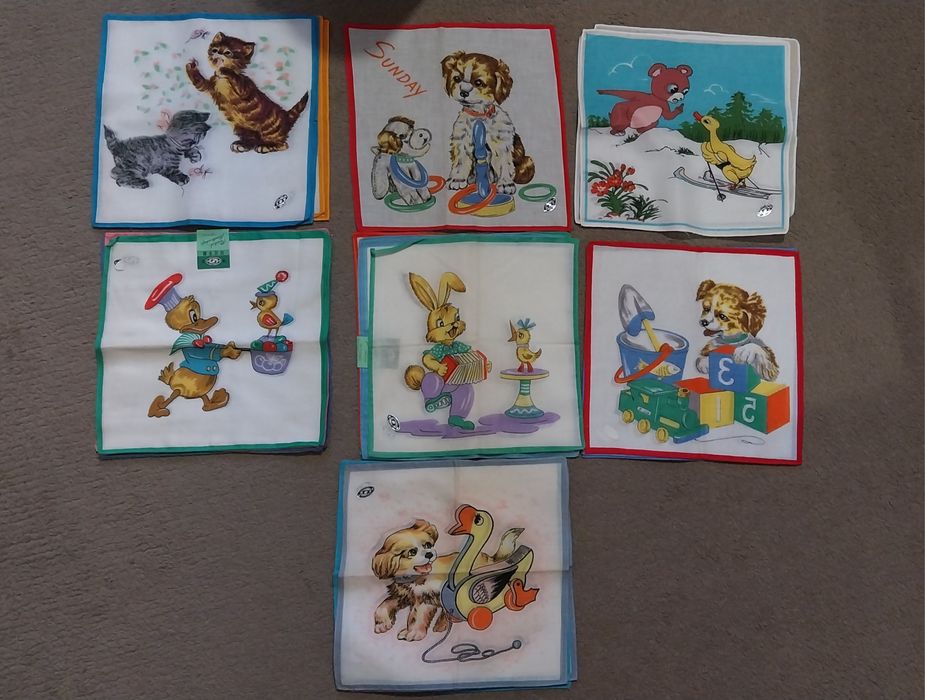 Нови детски памучни носни кърпички 31 броя