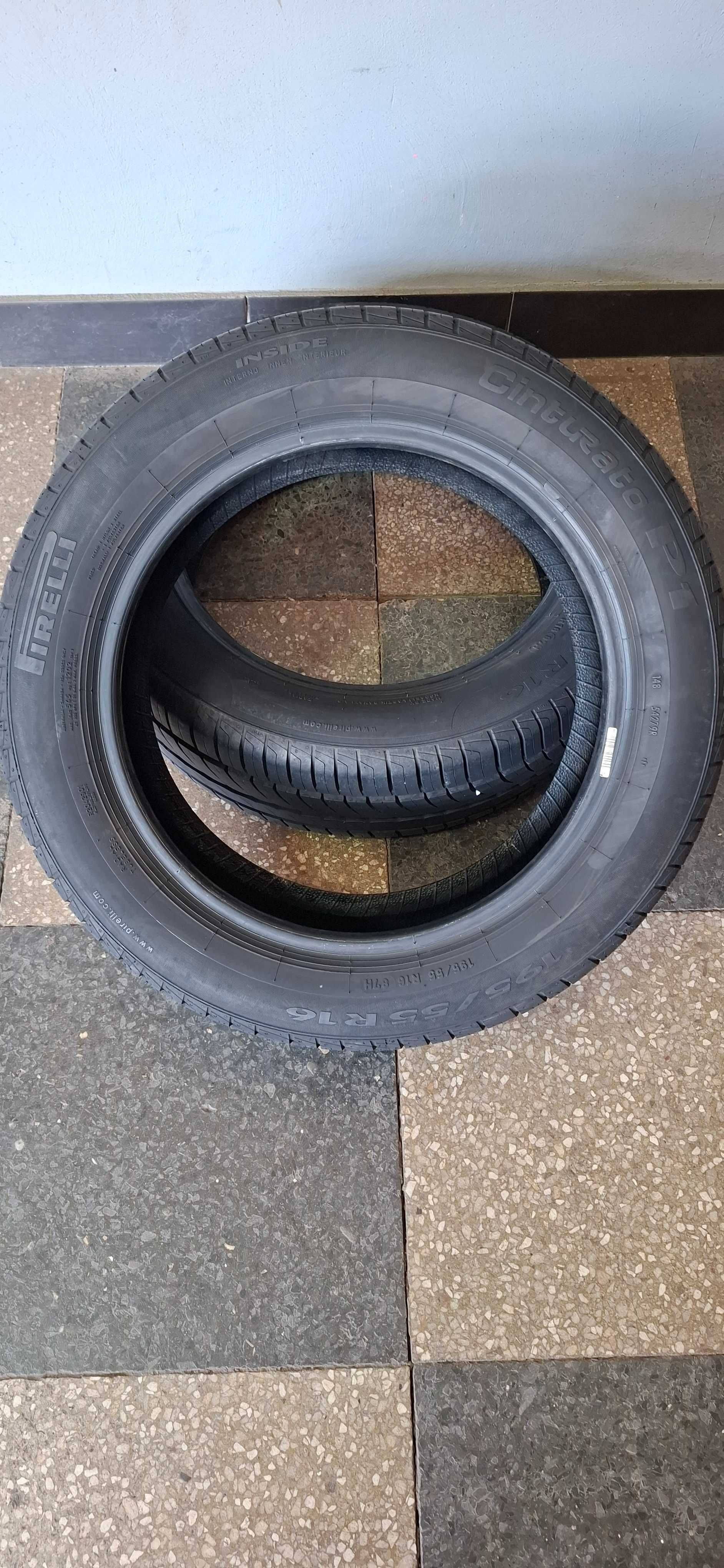 2бр. 195/55/16 Pirelli 6.8mm грайфер, дот 23г.Безплатен монтаж