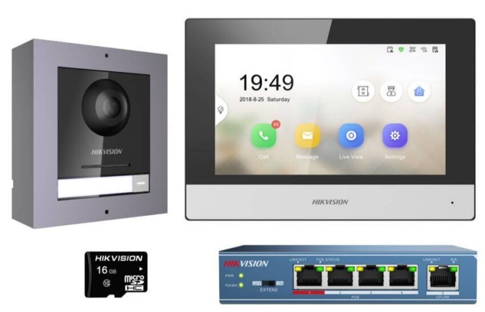 Установка КАМЕРА наблюдение ДОМОФОН