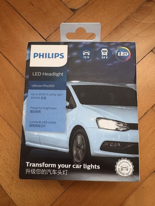 Becuri Led H4 Philips Ultinon Pro