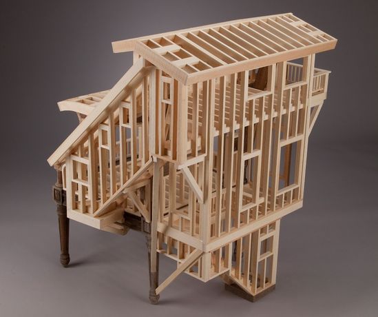 Case pe structura de lemn