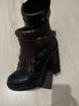 Botine piele negre