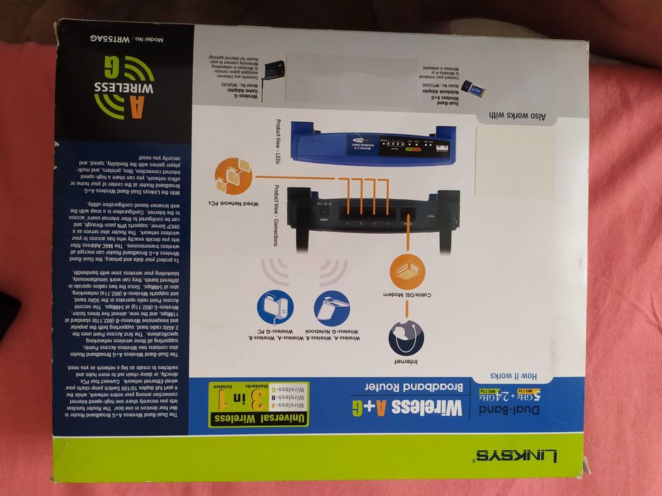 Продавам Рутер Linksys WRT55AG