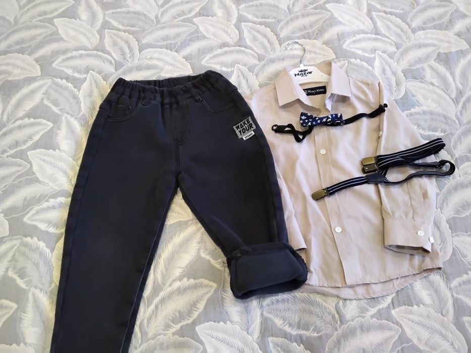 Продам джинсы с рубашкой на 3-4года