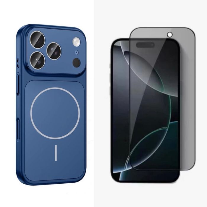 Husa Magsafe Glass Seria 17 + Folie Sticla Iphone 13/13 PRO/13 PRO MAX