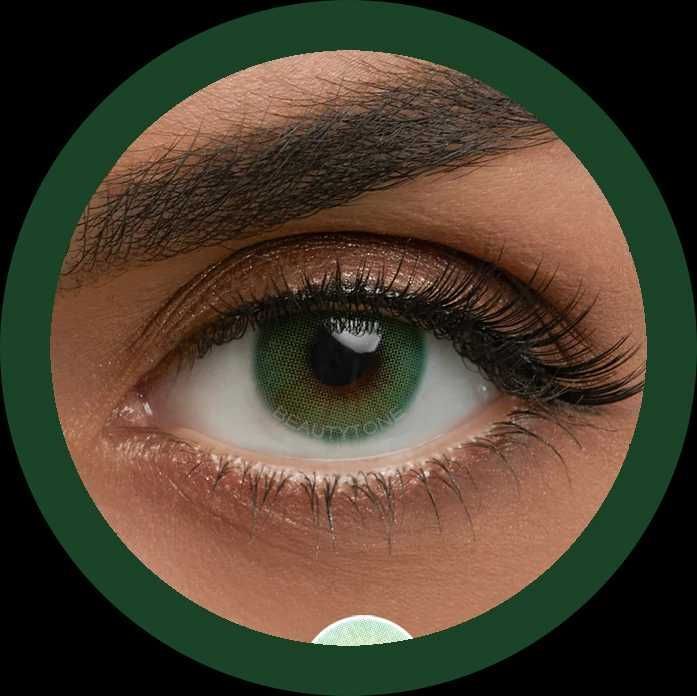Emerald HD - Lentile de contact colorate verde anuale, pachet complet