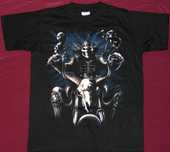 Tricou Schelet pe moto-bovina , tricouri scheleti/cranii/sclelet/crani